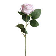 Load image into Gallery viewer, Roses Flannel Flower Bridal Pink Silk Artificial Flowers Bouquet Fake Flowers for Home Wedding Decoration indoor L528
