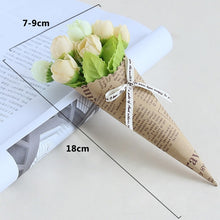 Load image into Gallery viewer, Mini Paper tube flower Wedding Pure and fresh Decoration   Photo props bouquet Accessories Dried flowers Birthday Present Rose
