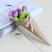 Load image into Gallery viewer, Mini Paper tube flower Wedding Pure and fresh Decoration   Photo props bouquet Accessories Dried flowers Birthday Present Rose
