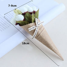 Load image into Gallery viewer, Mini Paper tube flower Wedding Pure and fresh Decoration   Photo props bouquet Accessories Dried flowers Birthday Present Rose
