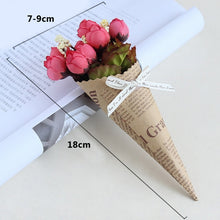 Load image into Gallery viewer, Mini Paper tube flower Wedding Pure and fresh Decoration   Photo props bouquet Accessories Dried flowers Birthday Present Rose
