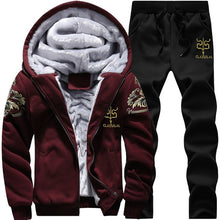 Load image into Gallery viewer, Tracksuit Men Sporting Fleece Thick Hooded Brand-Clothing Casual Track Suit Men Jacket+Pant Warm Fur Inside Winter Sweatshirt
