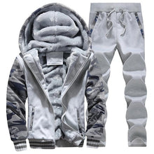 Load image into Gallery viewer, Tracksuit Men Sporting Fleece Thick Hooded Brand-Clothing Casual Track Suit Men Jacket+Pant Warm Fur Inside Winter Sweatshirt
